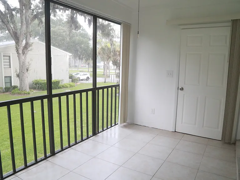 Balcony and storage area