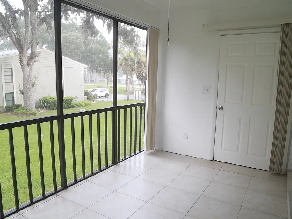 Balcony and storage area