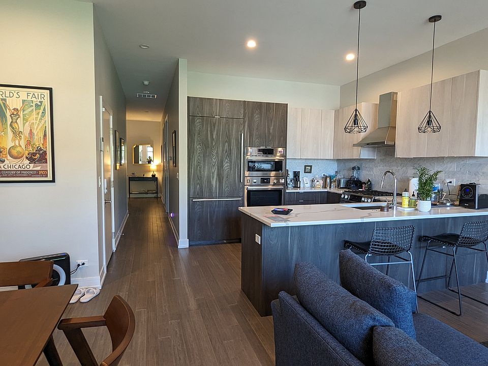 Large kitchen space with lots of natural light