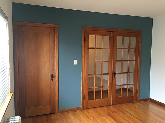 Reverse of front bedroom/office showing French doors.
