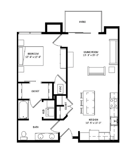 Floor plan 1 Bedroom