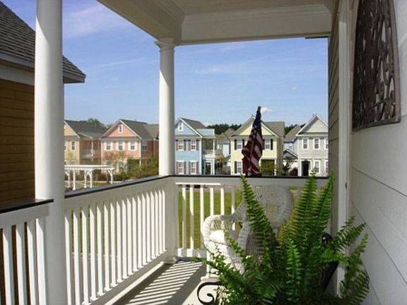 Upstairs porch overlooking the Square.