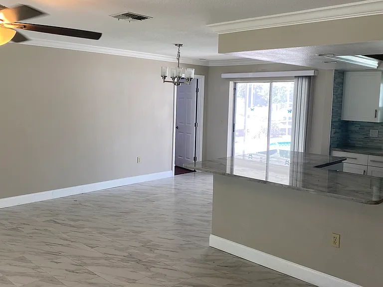 Living room and Dining room