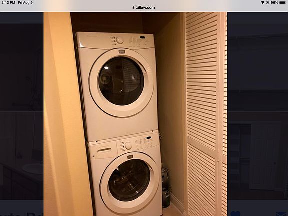 In unit laundry washer and dryer