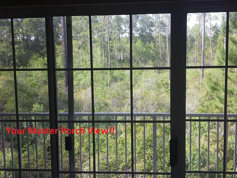 master bedroom porch and view