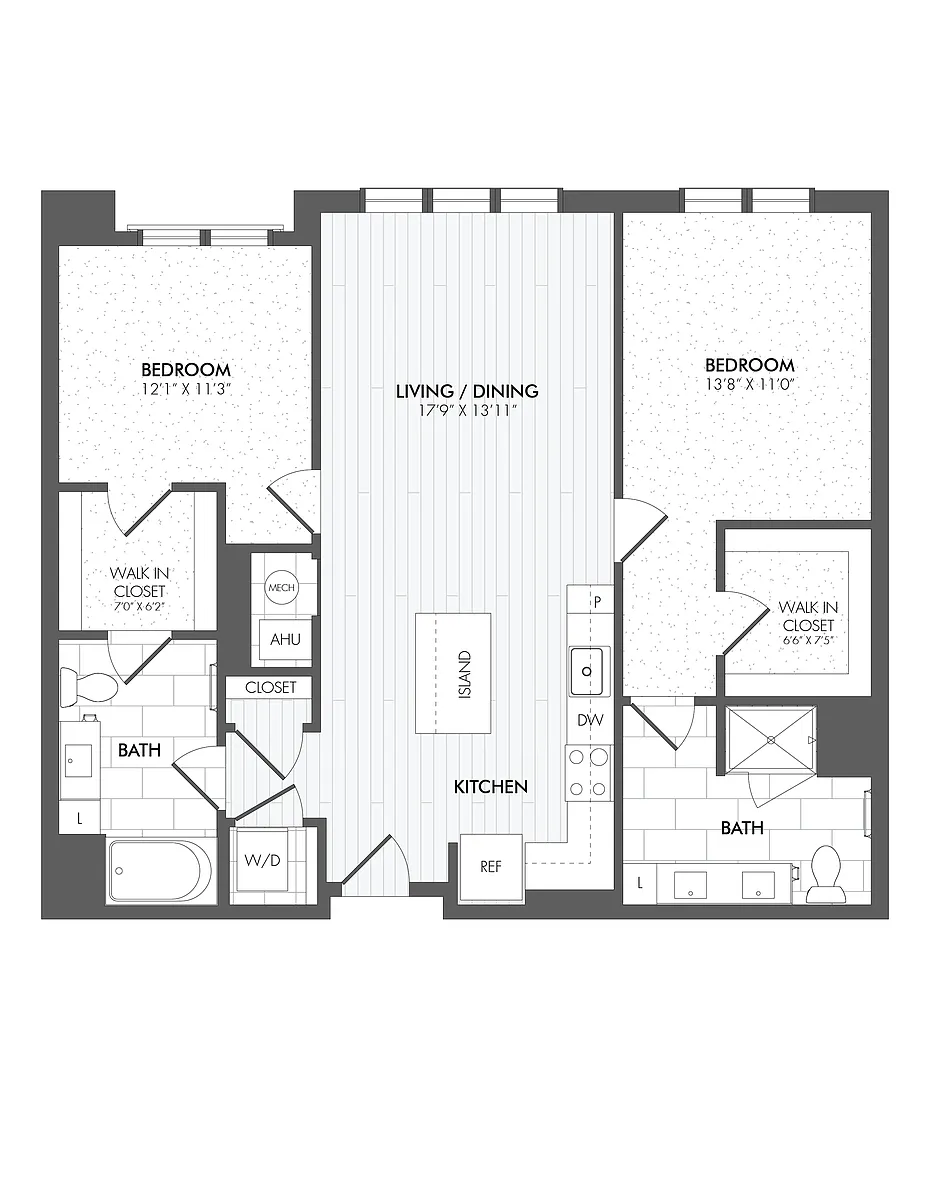 Floor plan 2 Bed/2 Bath-B7