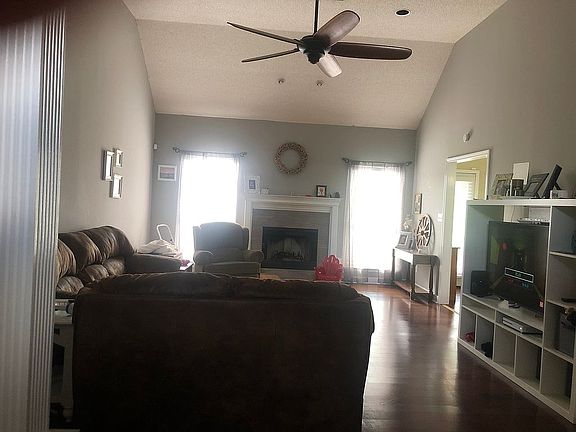 Den with  15 foot ceilings