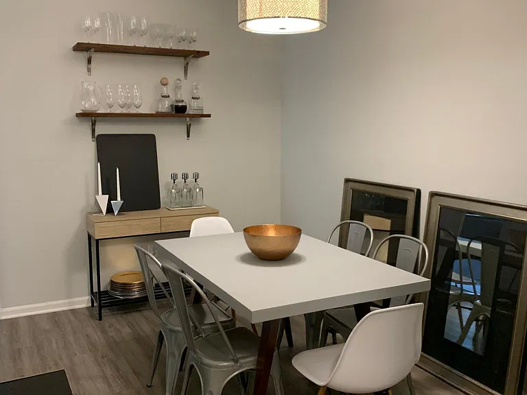 Dining room w/ view of fireplace