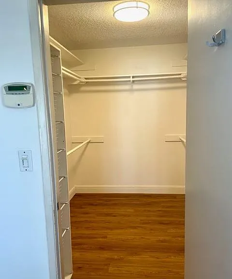 Large walk in closet in Primary Bedroom.