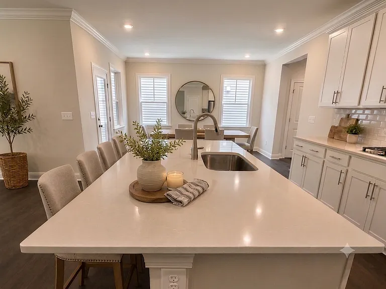 Kitchen Island-Virtually Staged