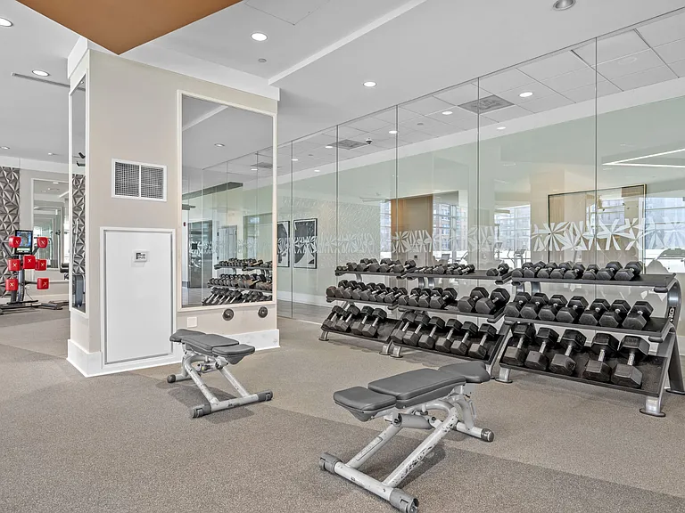 Fitness Center at The Elle Apartments in Chicago, IL 60605