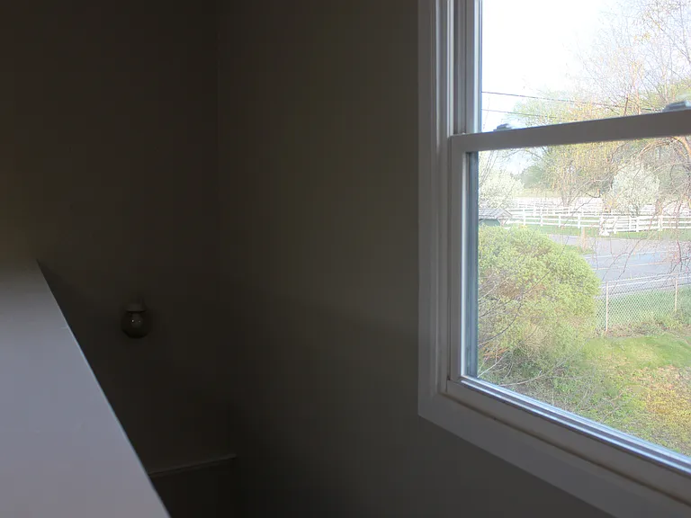 window view looking out of the studio
