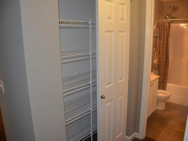 Full bath and hall closet
