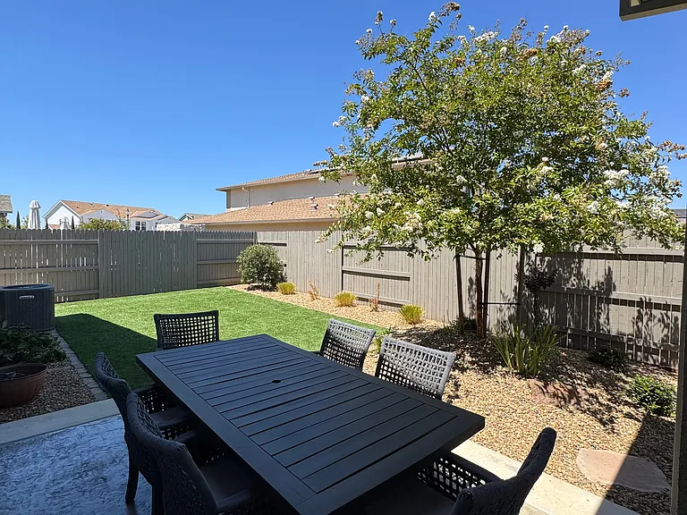 Backyard dining table