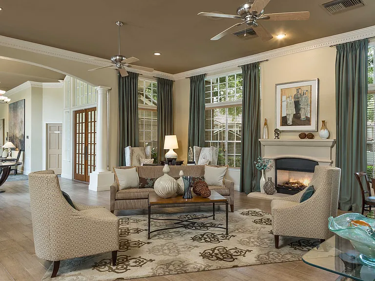 Resident Lounge with Fireplace