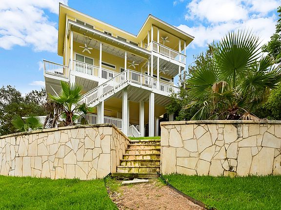 Looking up from lower yard
