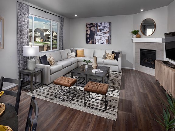 The open-concept great room is a perfect gathering space for friends and family.