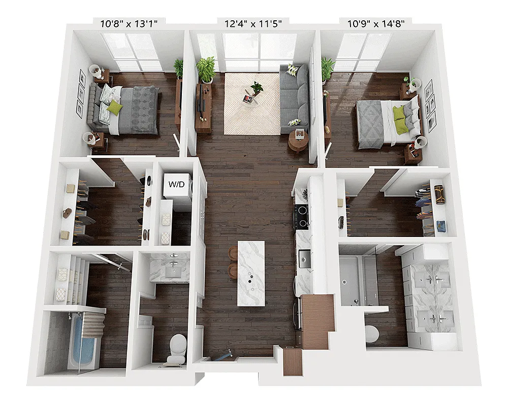 Floor plan Two Bedroom B2G-MMR