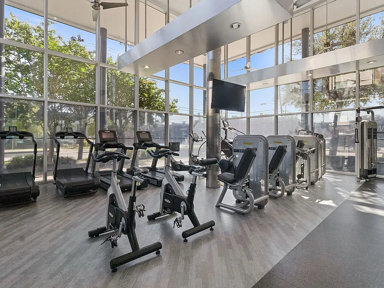 Fully-equipped fitness center features Technogym® cardio machines