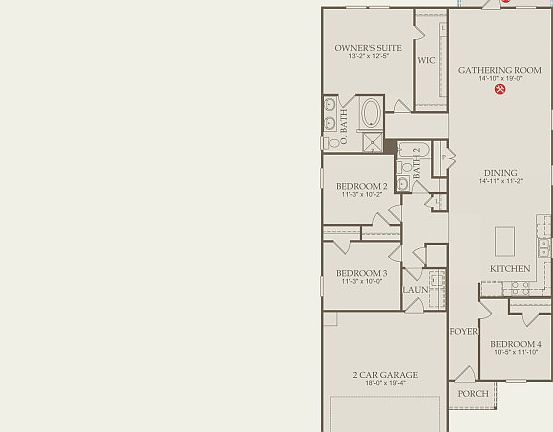 Hewitt Floor Plan, Quick Move-In Home, Floor 1