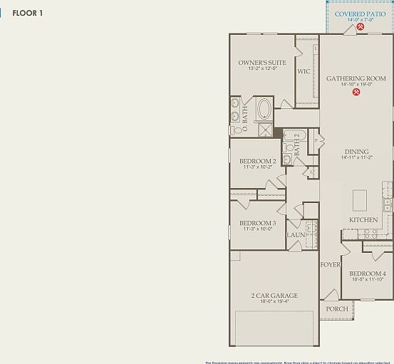 Hewitt Floor Plan, Quick Move-In Home, Floor 1
