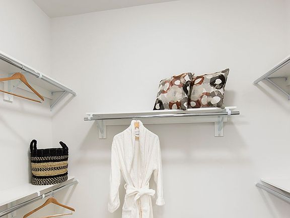 Walk-in closets with custom shelving
