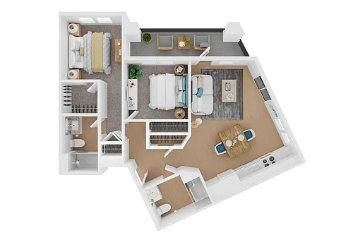 Floor plan 2 Bedroom | 2 Bath