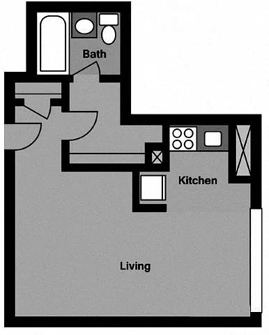 Floor plan Studio - S1E