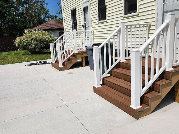 Back entrance of two family home