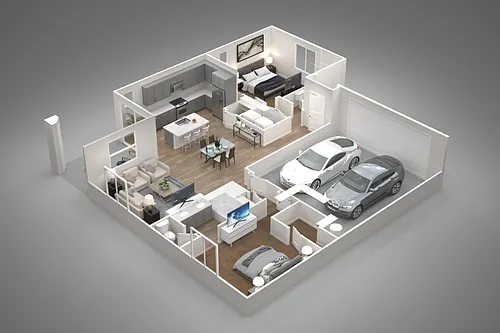 Floor plan 2 Bed/2 Bath