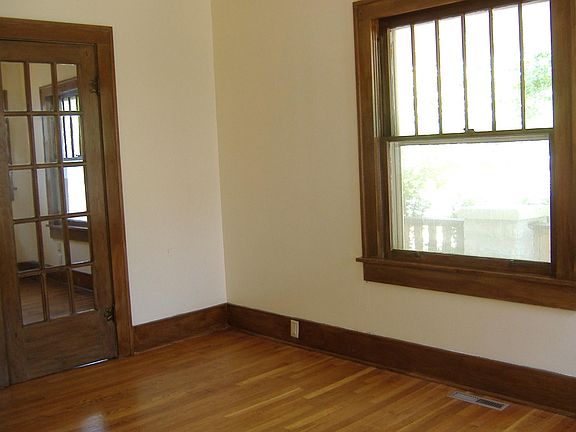 Front bedroom, with French door looking out to living room