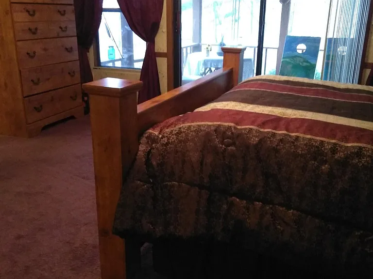 Master suite has beautiful views and access to porch