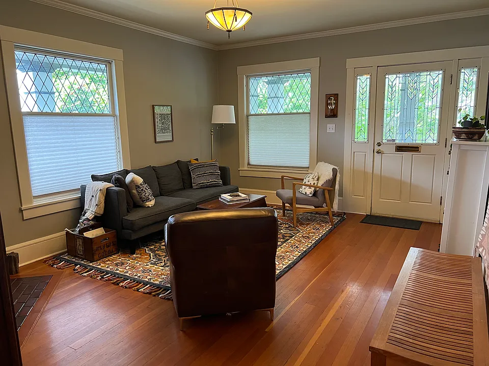 Living room and entry way.