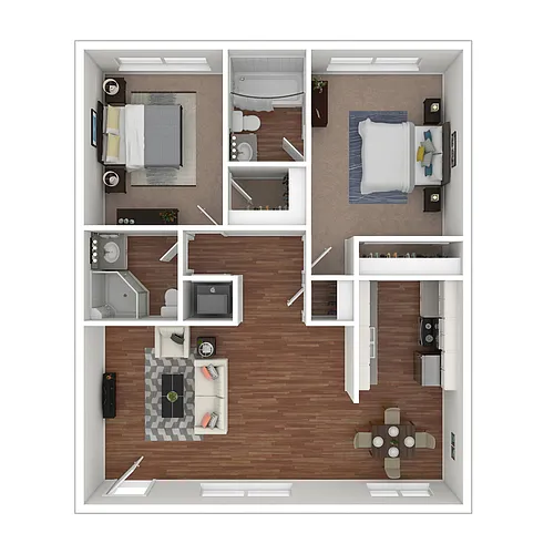 Floor plan 2 Bed 2 Bath