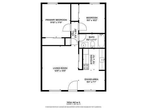 Floor plan Two Bedroom
