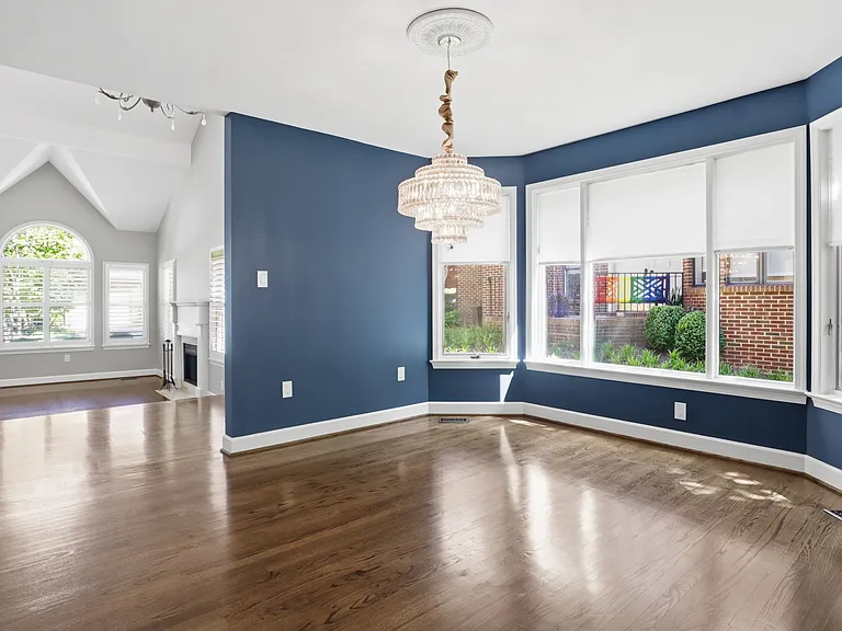 Dining Room with Wall of Windows