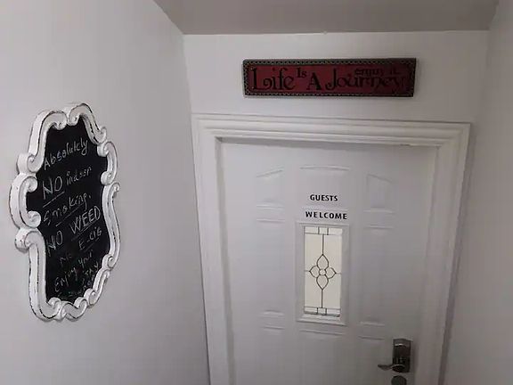main entry door in apartment with digital keypad