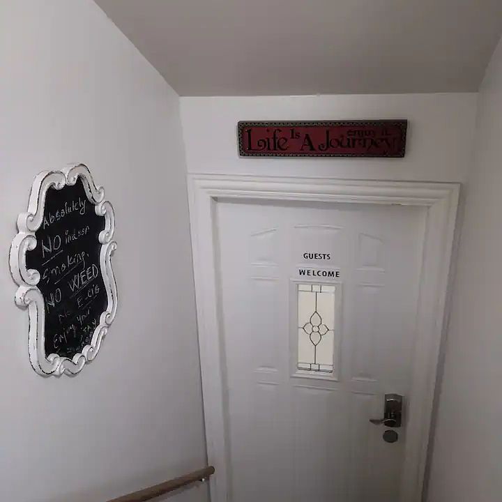 main entry door in apartment with digital keypad