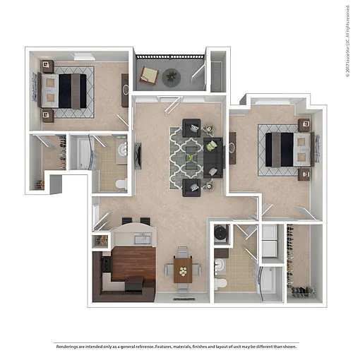 Floor plan 2 Bedroom Craftsman