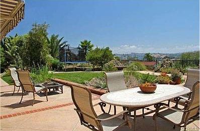Spectacular backyard with reaching view, lovely gardens and buil