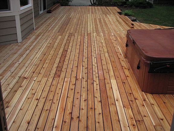 New deck with hot tub