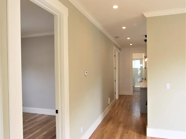 path to kitchen, master on the left