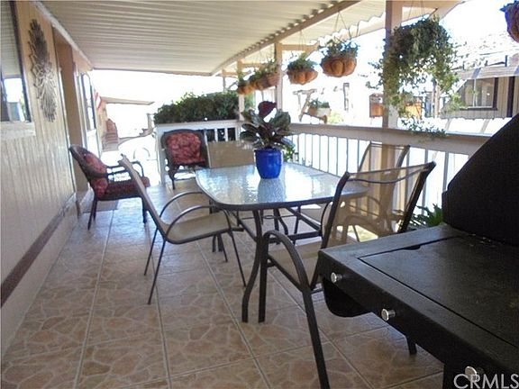 Pleasent, tiled patio.