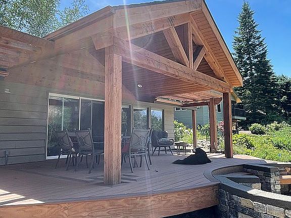 Deck overlooking river