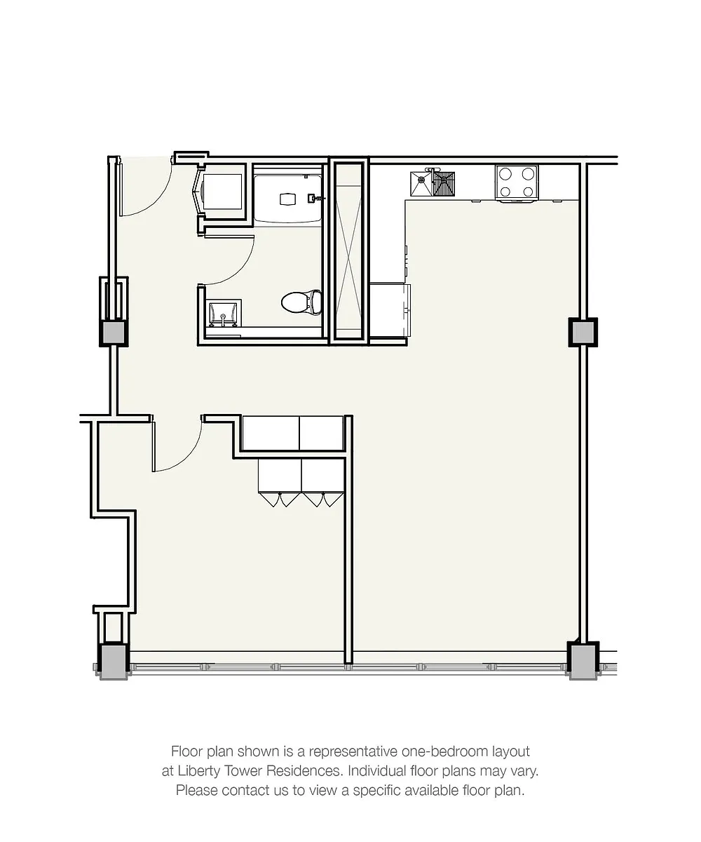 Floor plan One Bedroom Apartment
