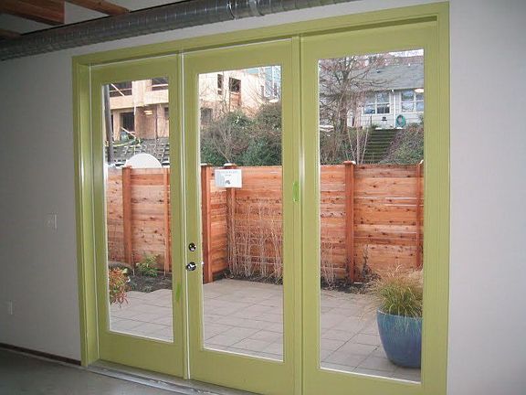 French doors open out to patio