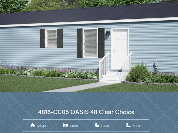 Clayton Oasis 48 (16x48) Plan, Timber Point Mobile Home Community