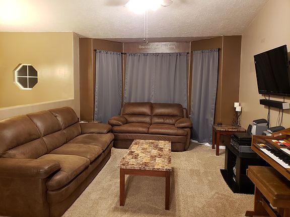 Living room with bay window
