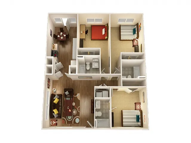 Floor plan Renovated 3 Flat