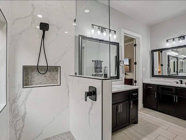 Inside the primary shower